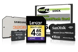 Memory cards for digital photo recovery