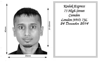 Example guide for Canadian citizenship photographs