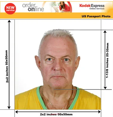 Example guide for US passport photographs